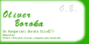 oliver boroka business card